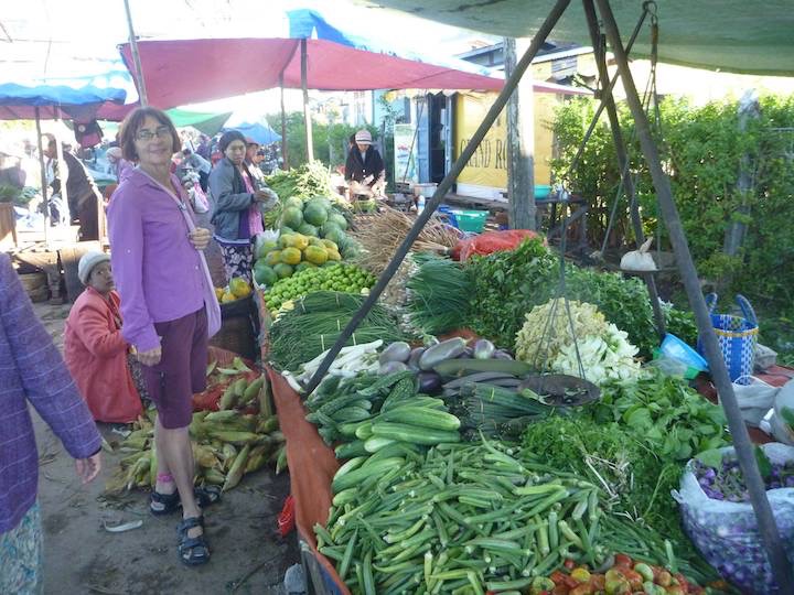 It was Market Day in Kalaw and there was plenty of produce for sale
